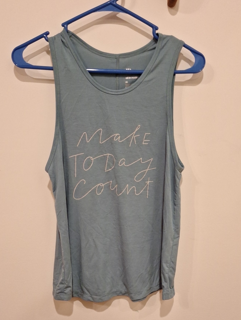 All in Motion "Make Today Count" Yoga Tank Top